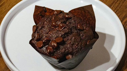 Double Chocolate Date-Sweetened Muffins