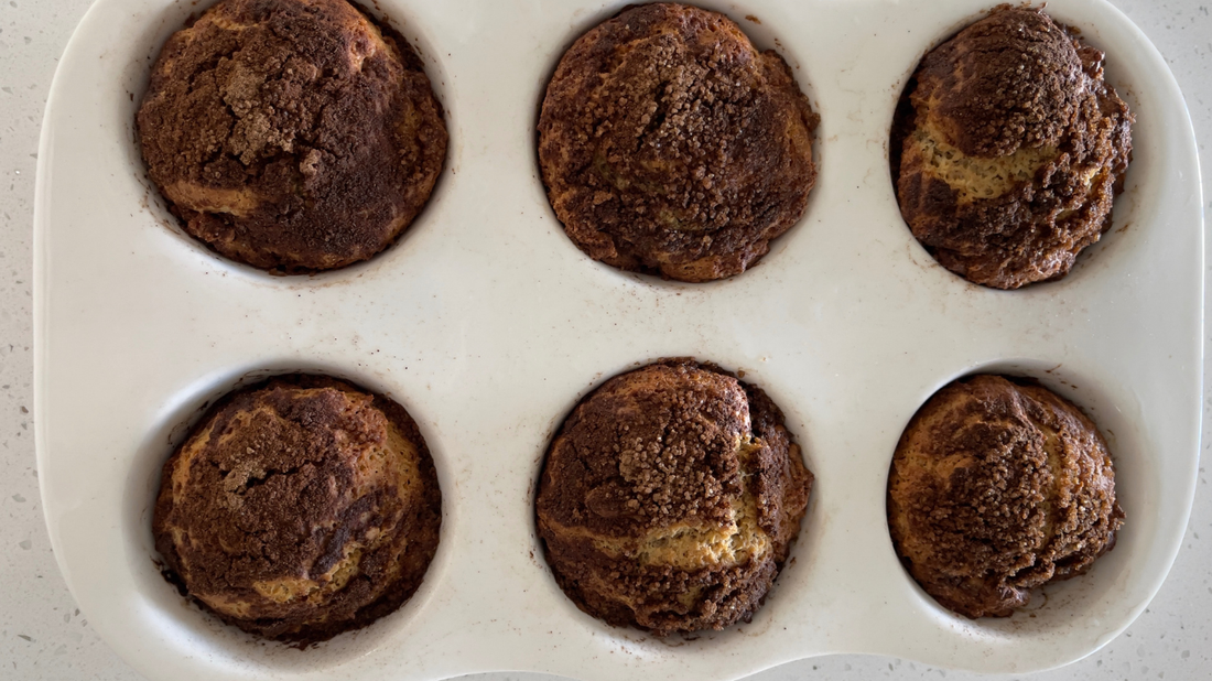 Honey Greek Yogurt Muffins with Cinnamon Sugar