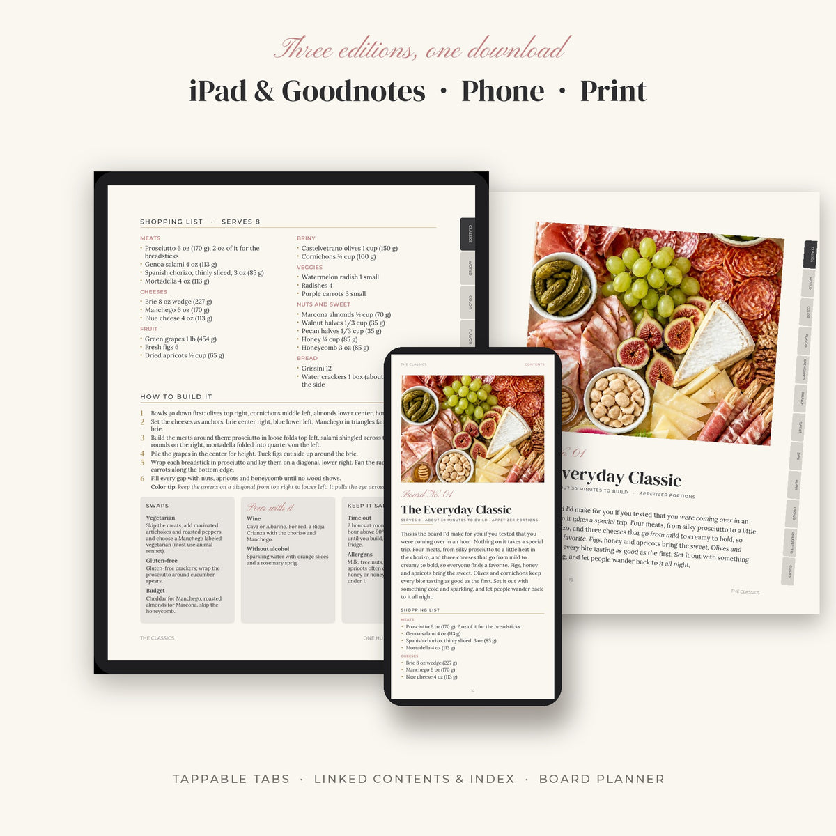 One Hundred Boards on an iPad, a phone and a printed page: three PDF editions in one download