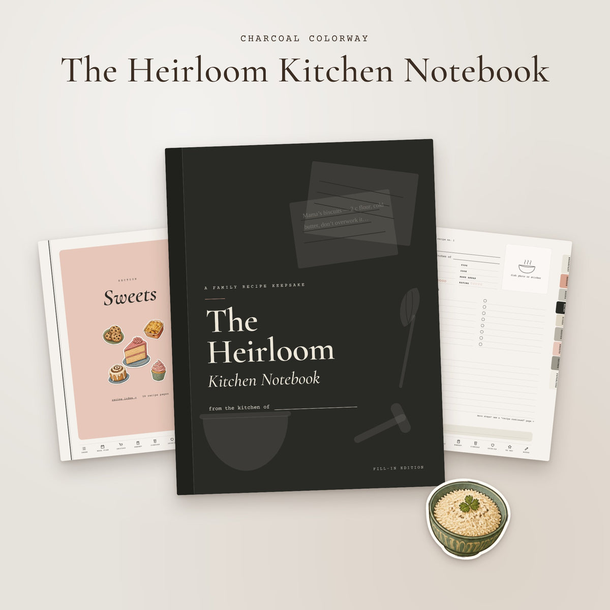 The Heirloom Kitchen Notebook — Digital & Printable Family Recipe Book