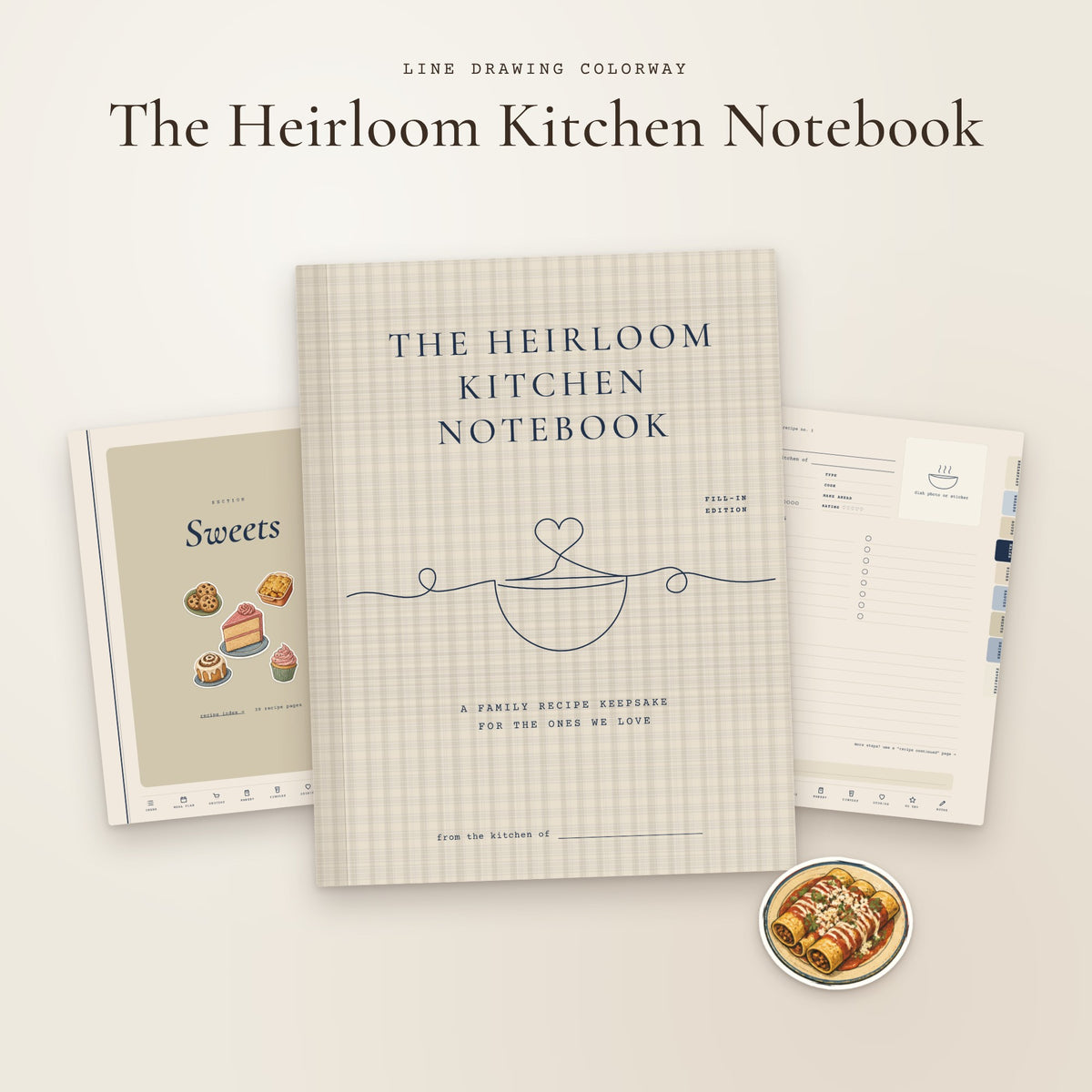 The Heirloom Kitchen Notebook — Digital & Printable Family Recipe Book