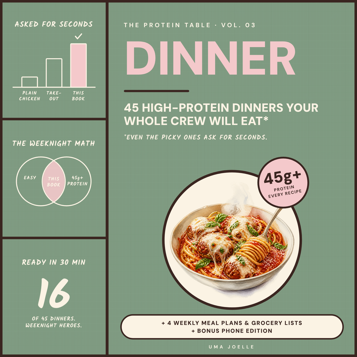 The Protein Table Vol. 03 Dinner cookbook cover
