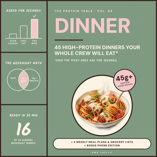 The Protein Table Vol. 03 Dinner cookbook cover